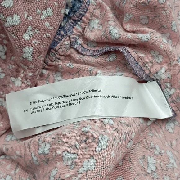 Band Of The Free Tiered Dress Smocked Large Ditsy Floral Western Garden Prairie - Picture 12 of 12